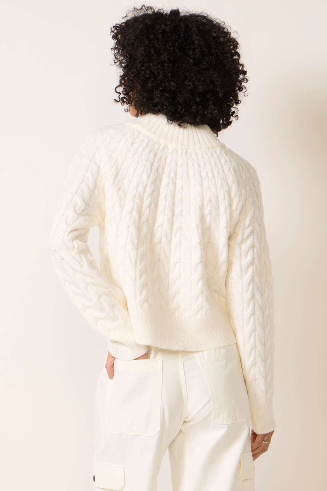 Reese Cable Mock Neck Pullover