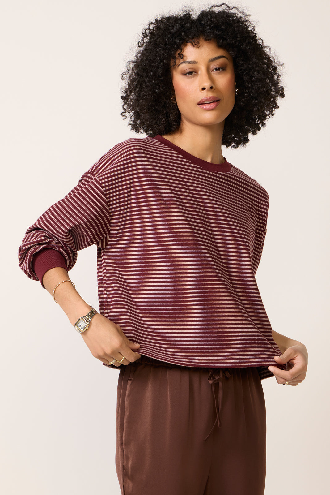Kaylin Cozy Stripe Tee