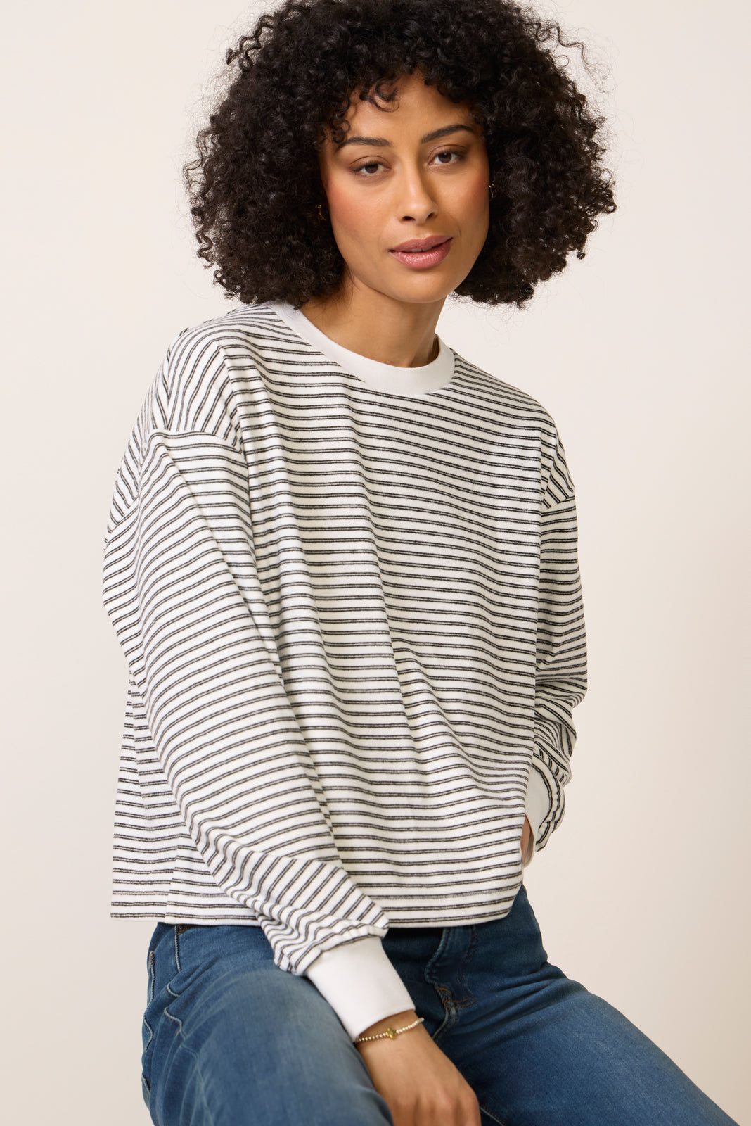 Kaylin Cozy Stripe Tee