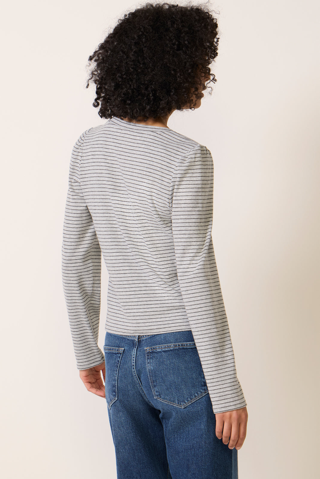 Jeanne Stripe Puff Sleeve Top