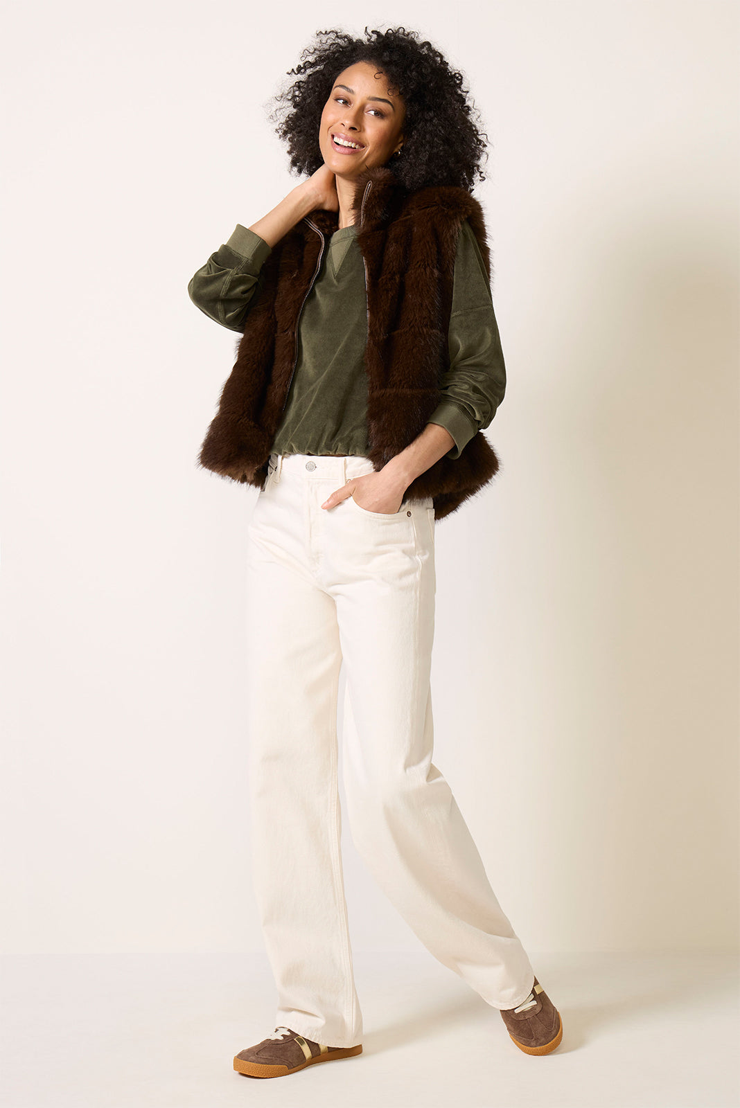 Lucy Velour Crew Sweatshirt