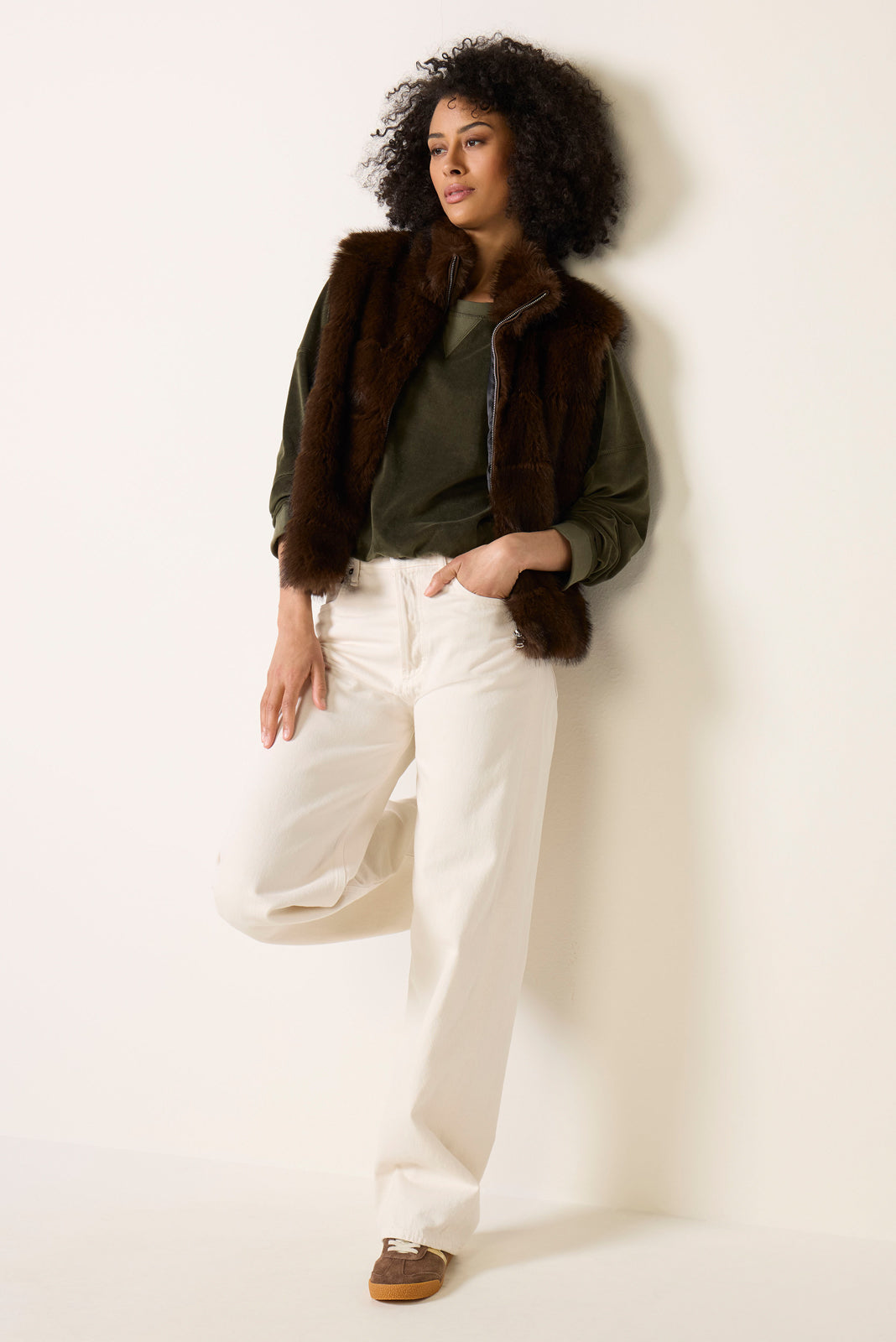 Lucy Velour Crew Sweatshirt