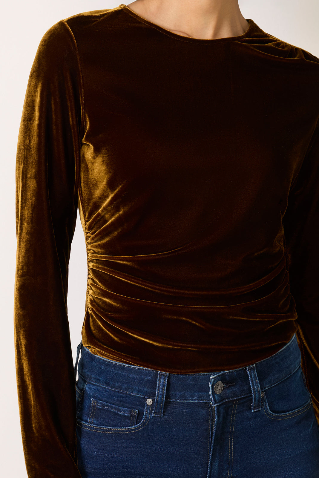 Tess Velour Draped Top