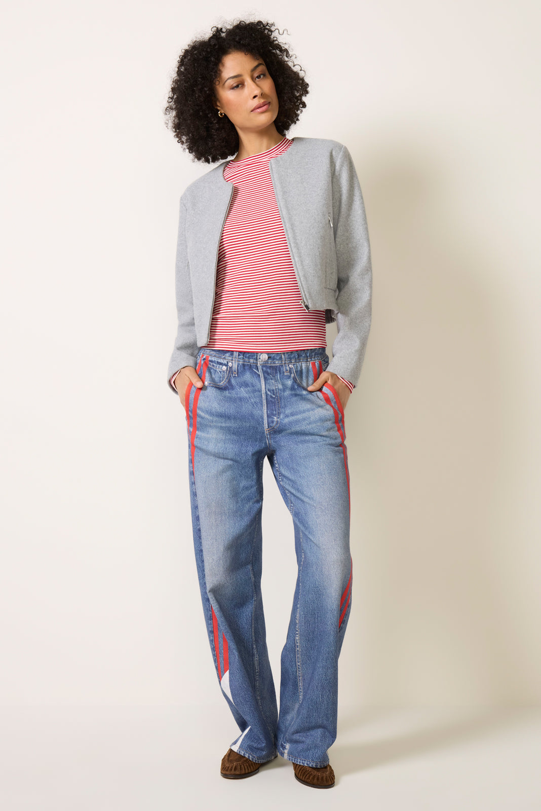 Abby Stripe Crew Neck Top
