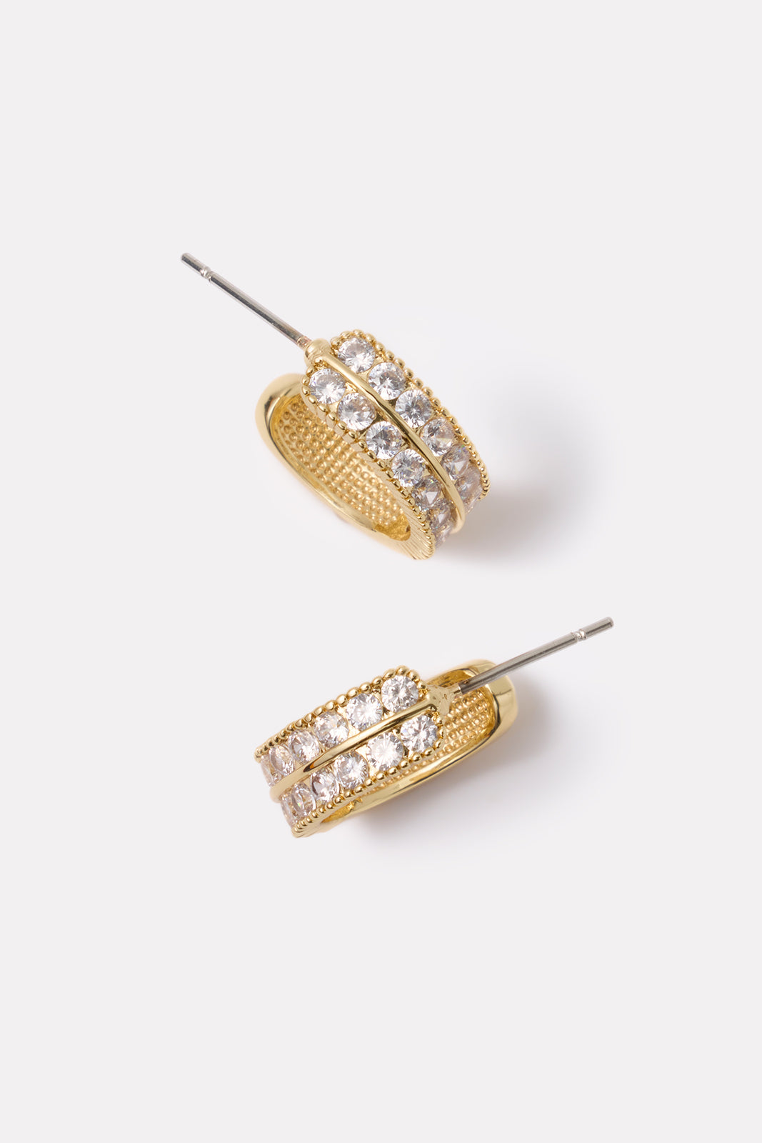 Piers Two Row Pave Earring