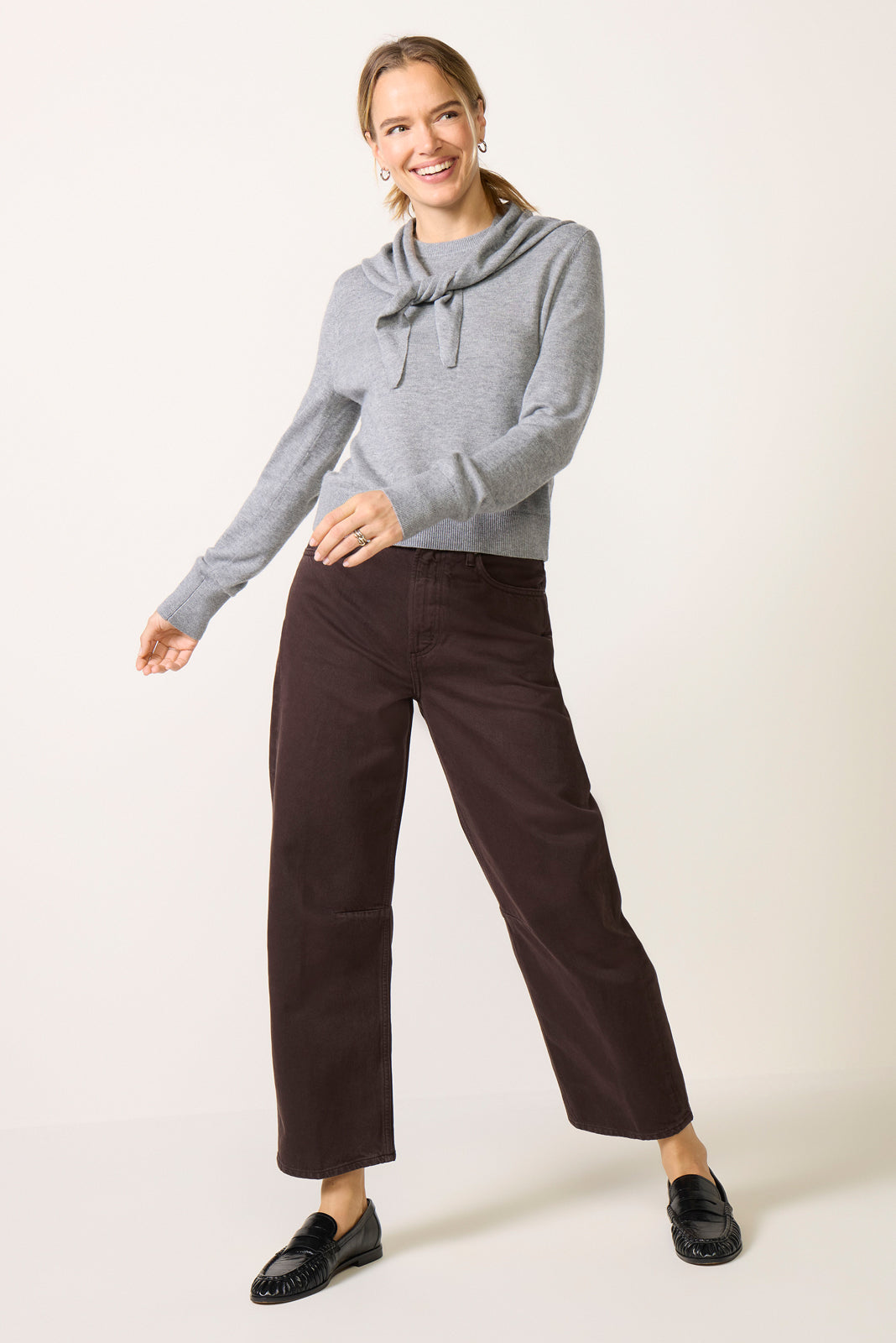 Emerson Detachable Scarf Pullover