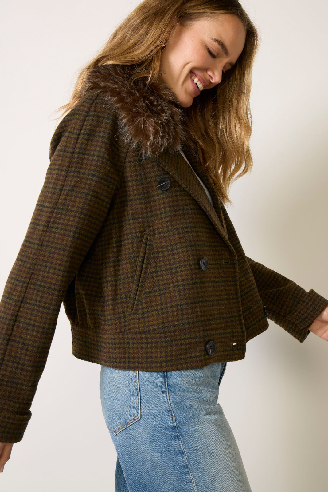 Fur Trim Peacoat