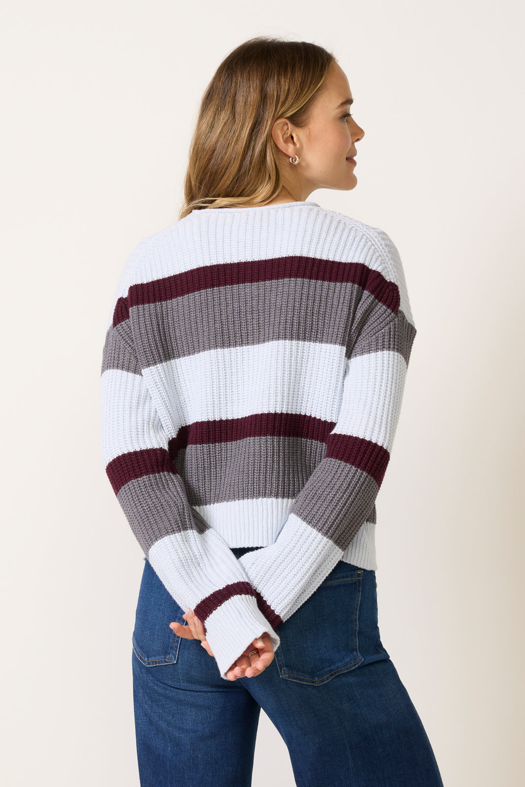 Rosie Roll Neck Stripe Pullover