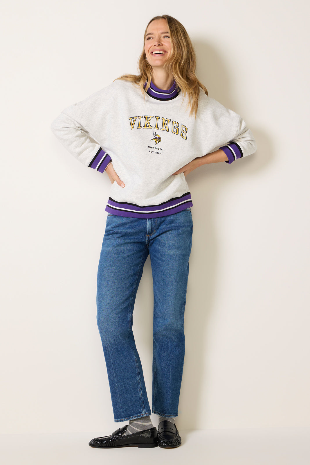 Fleece Mockneck Crew Pullover