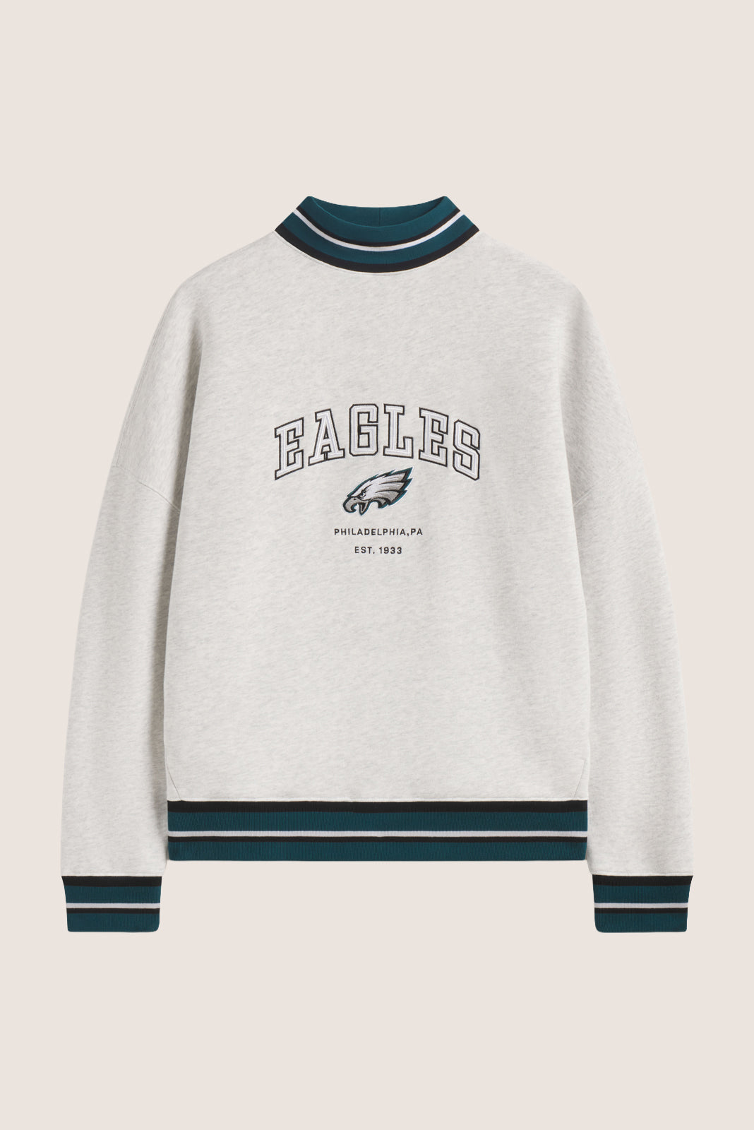 Fleece Mockneck Crew Pullover