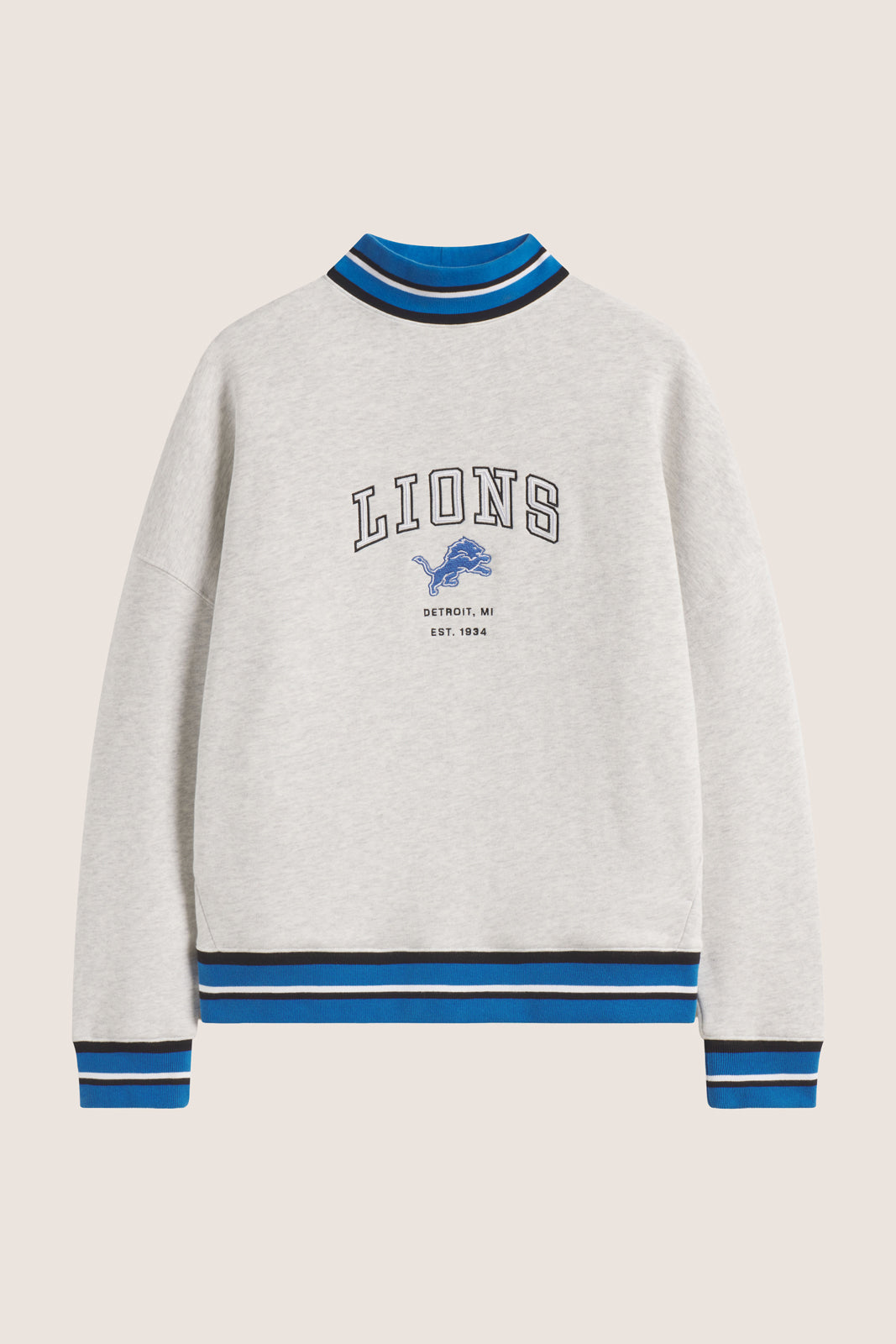 Fleece Mockneck Crew Pullover