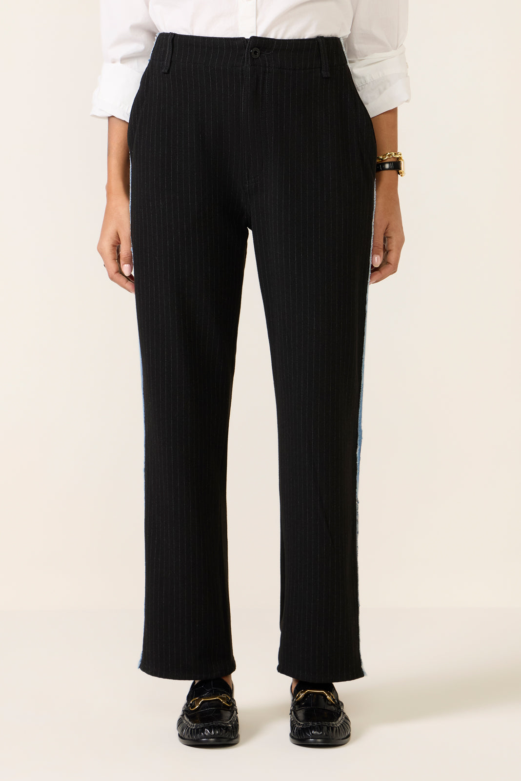 askさま！ Tomboy Tuxedo Wide Leg Jean