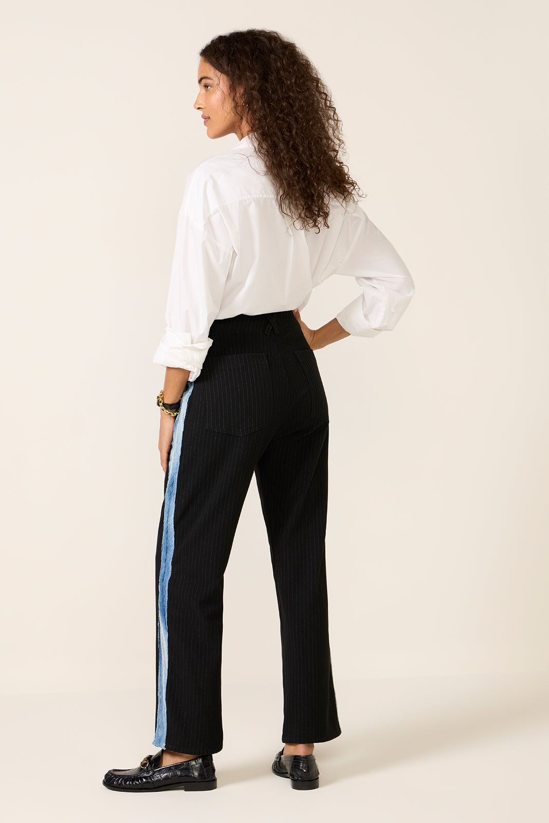 askさま！ Tomboy Tuxedo Wide Leg Jean