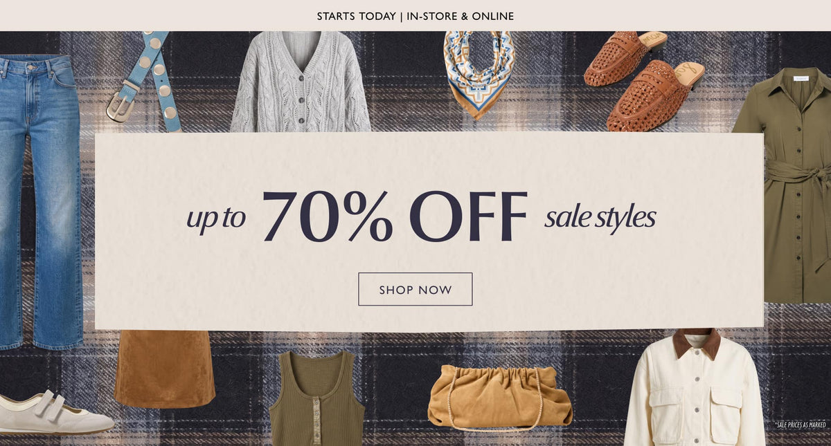 Up to 70% off all sale styles. Shop Now