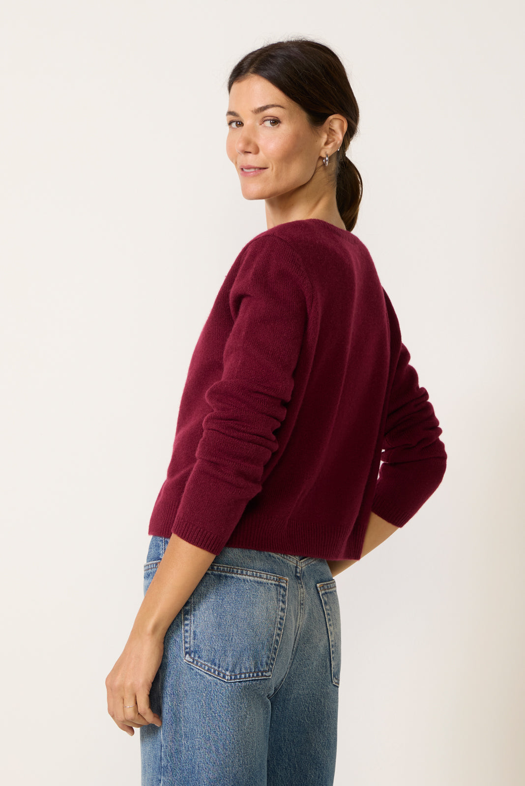 Clara Cashmere Crew Cardigan