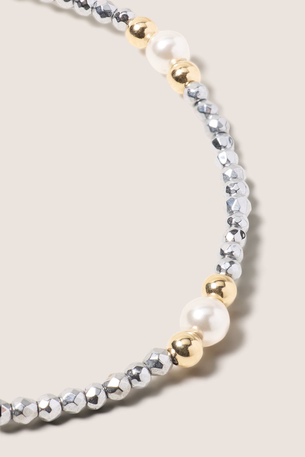 Purpose Pearl 4mm Silver Hematite Bracelet
