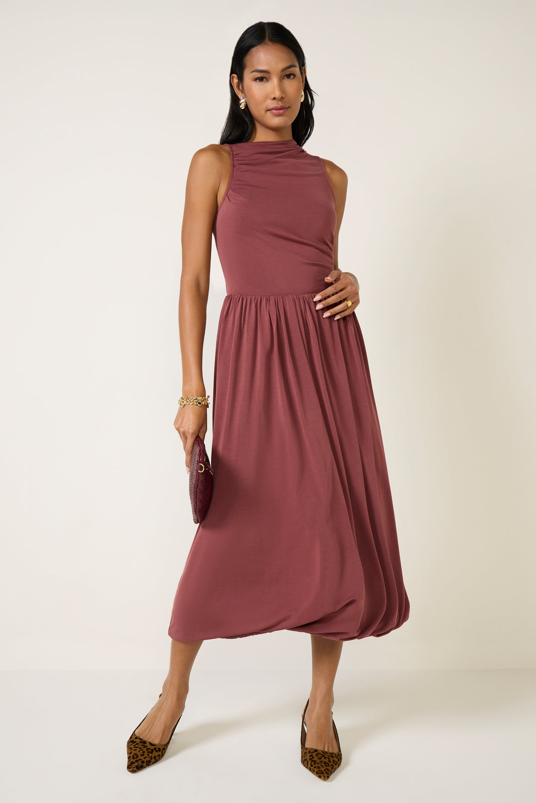 Brina Draped Jersey Dress