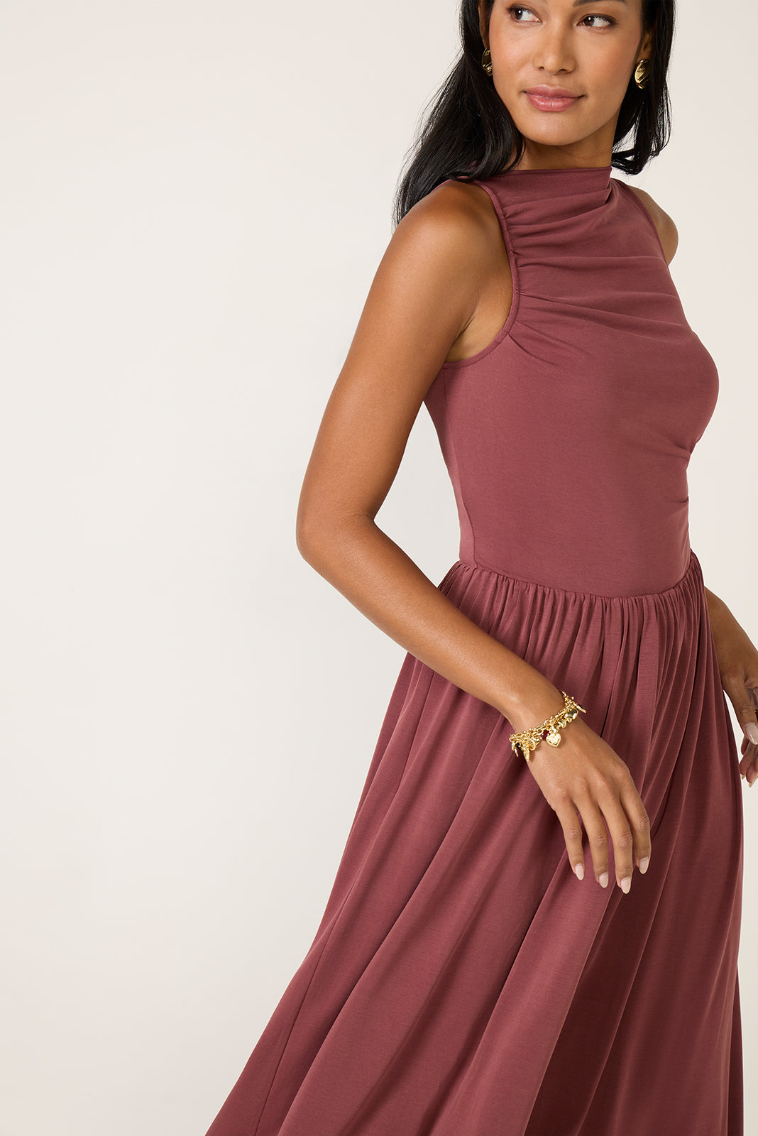 Brina Draped Jersey Dress