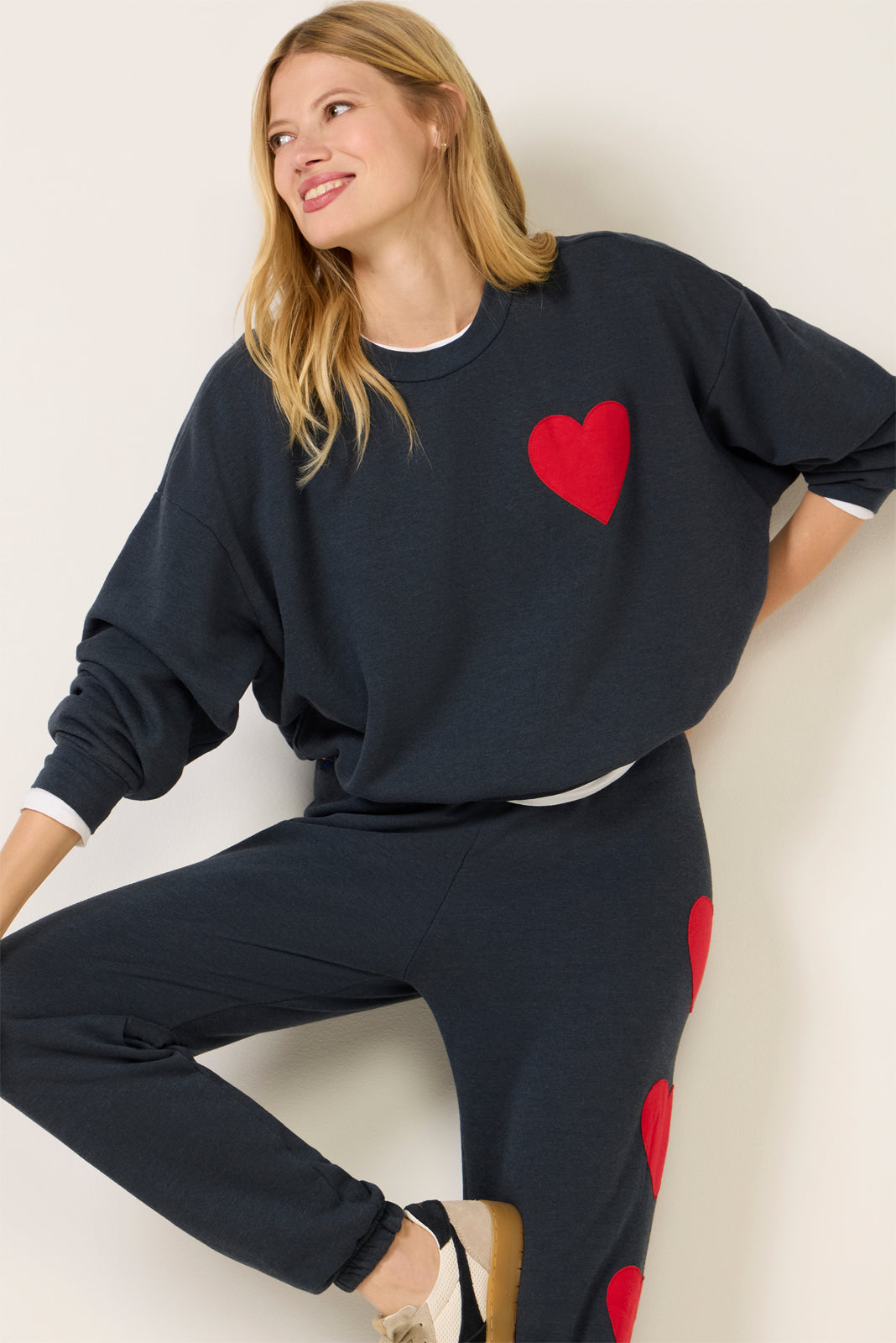 Heart Stitch Crew Sweatshirt