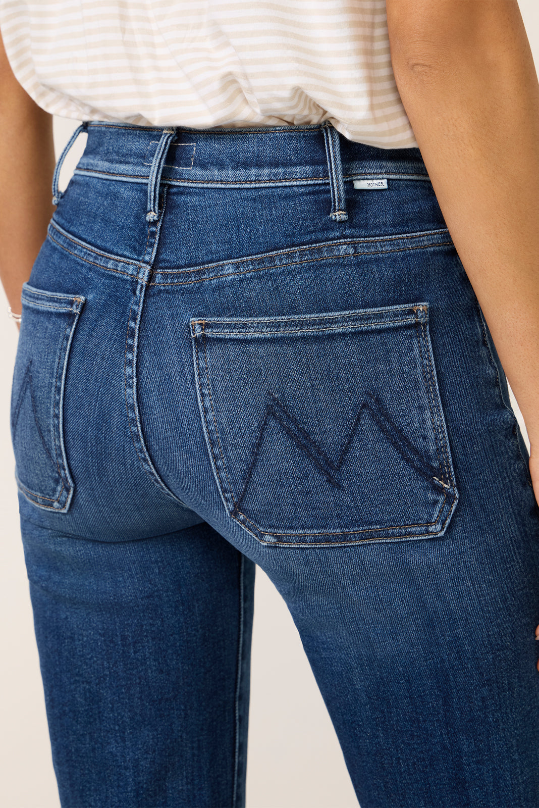 Hustler Roller Patch Pocket Skimp Wide Leg Jean