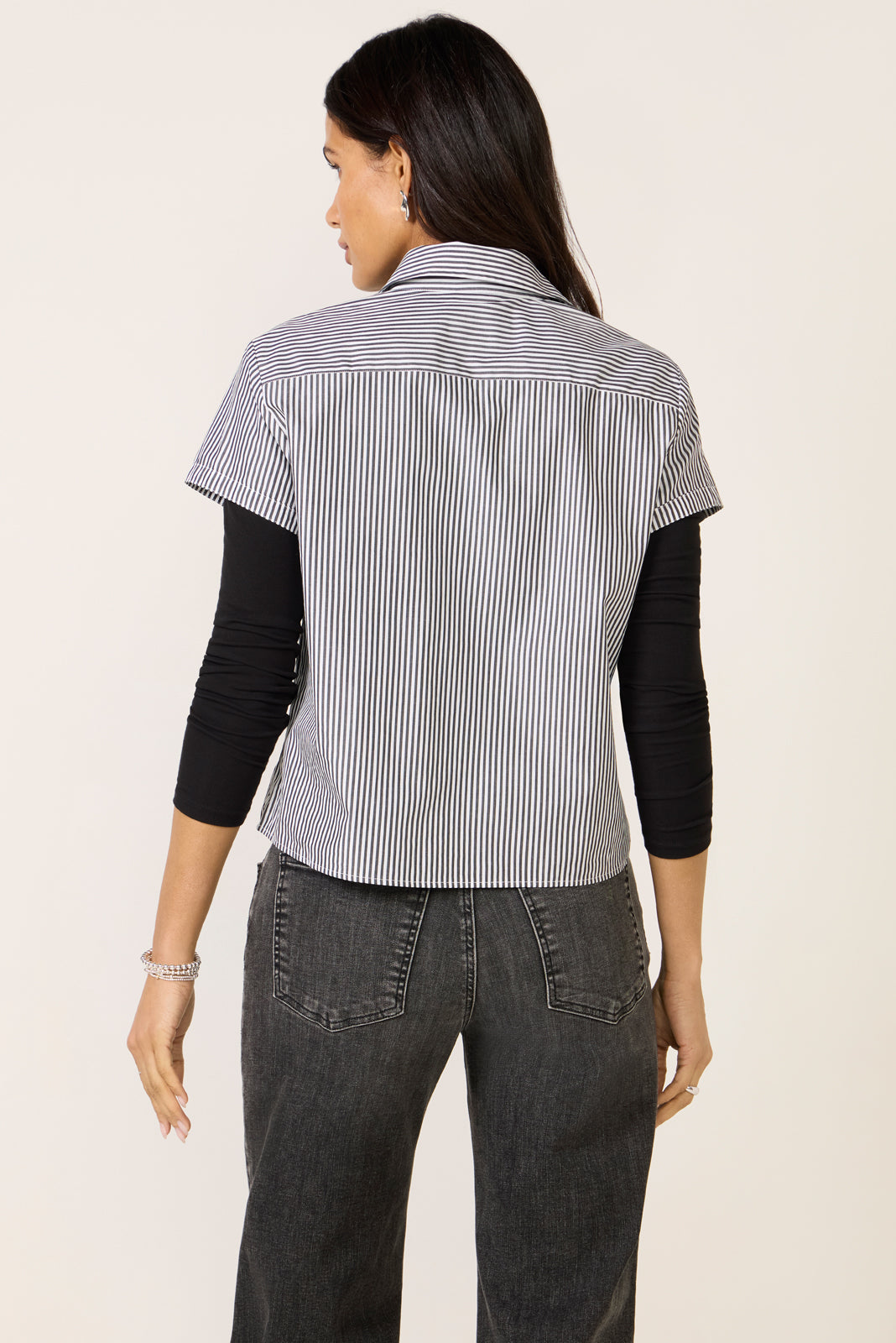 Boxy Crop Short Sleeve Shirt