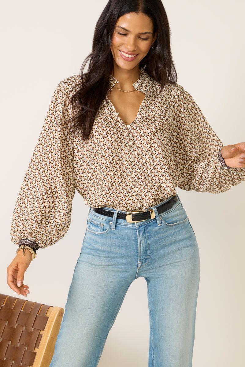 Stockerpoint Bluse Everly blouse voor dames, Creme, 46