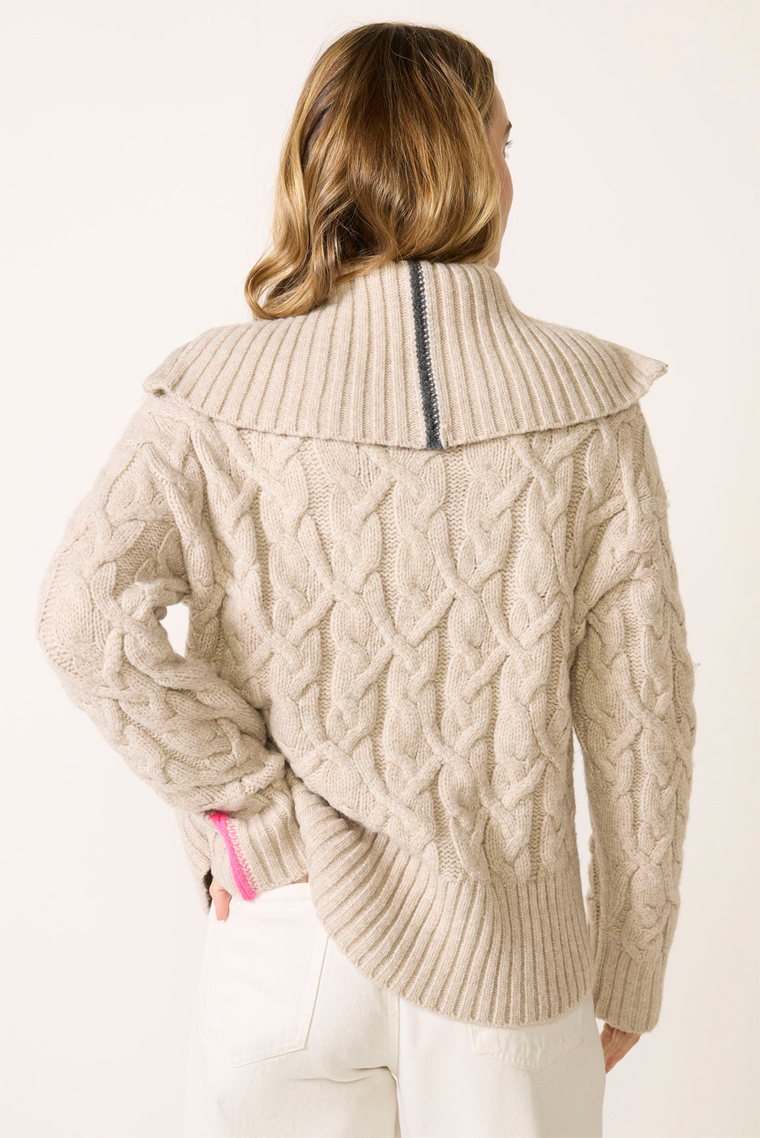 Snowbabe Cable Full Zip Sweater
