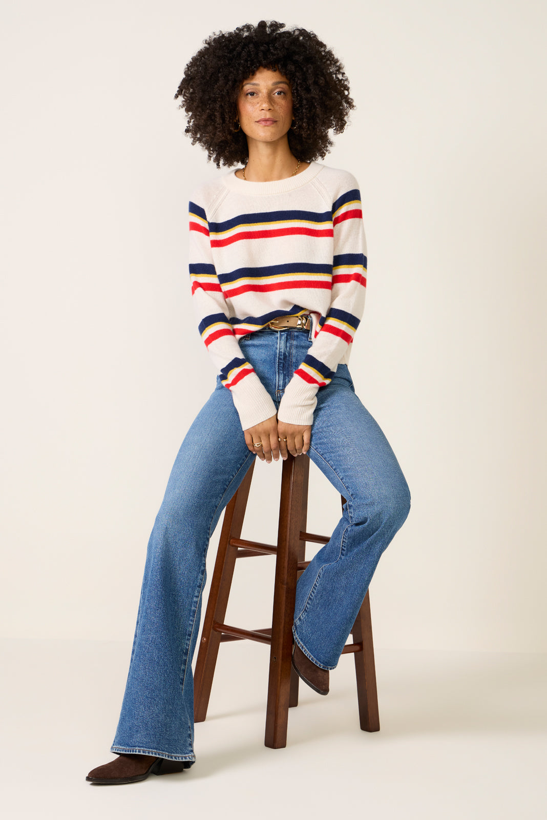 Ruth Multi Stripe Cashmere Sweater