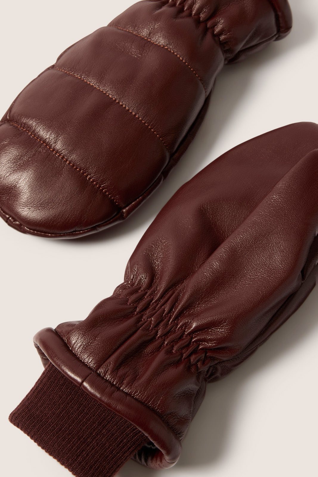 Blaire Faux Leather Puffer Mitten