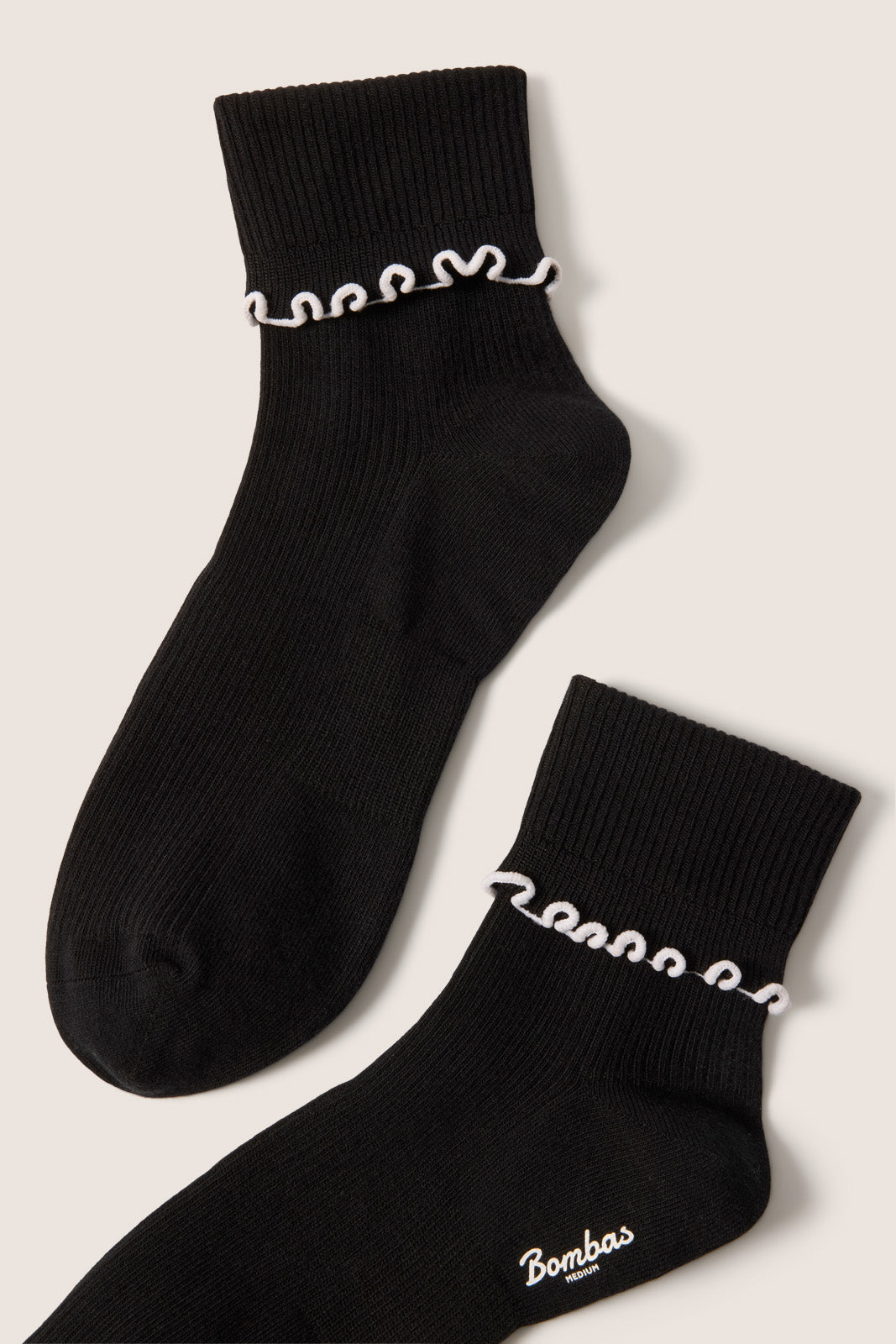 Ruffle Edge Half Calf Sock