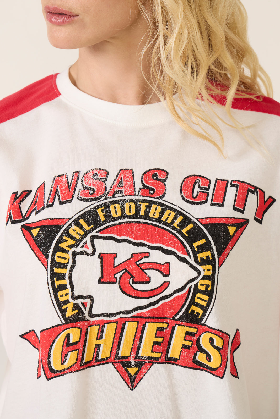 Chiefs Striped Crop Tee