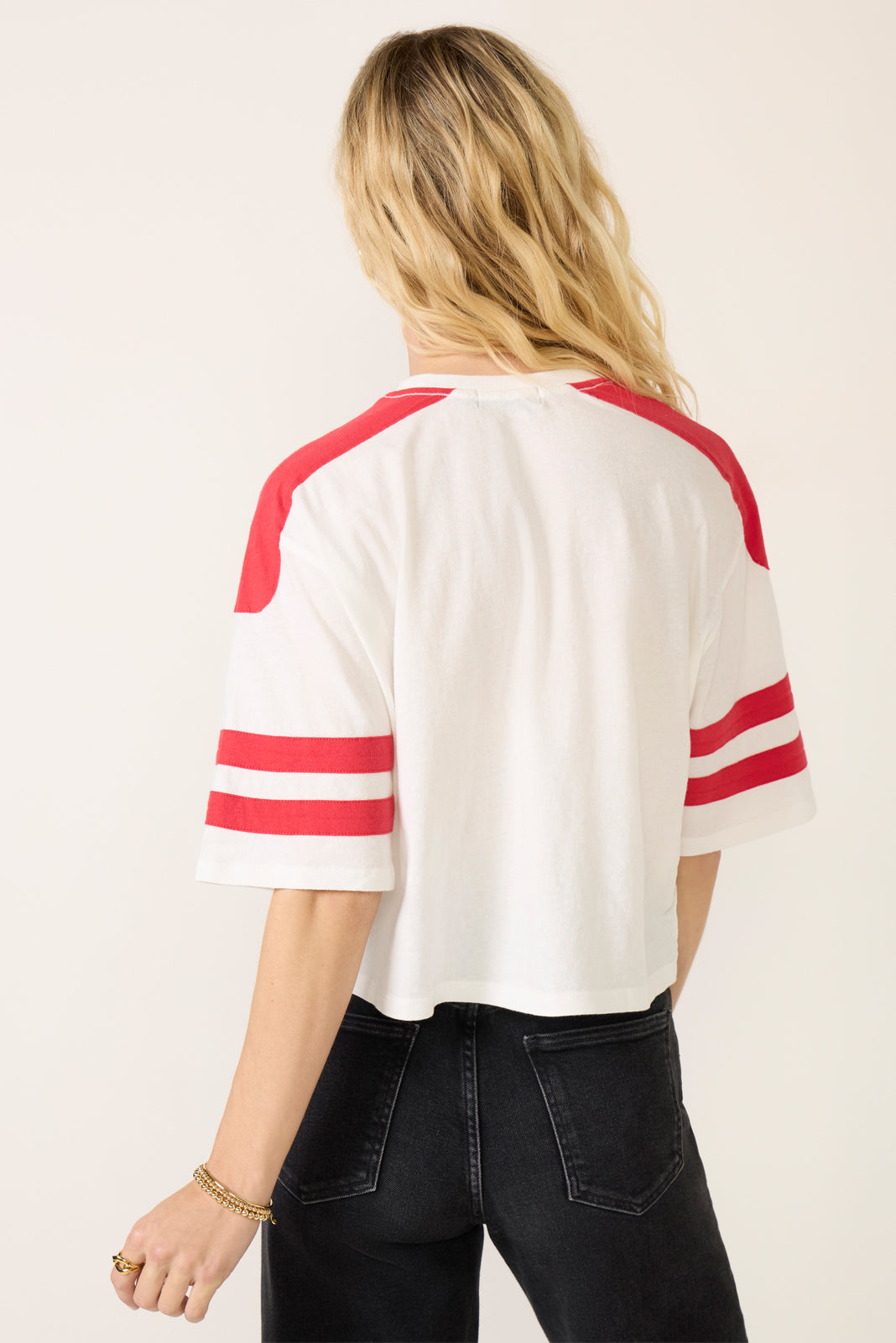 Chiefs Striped Crop Tee