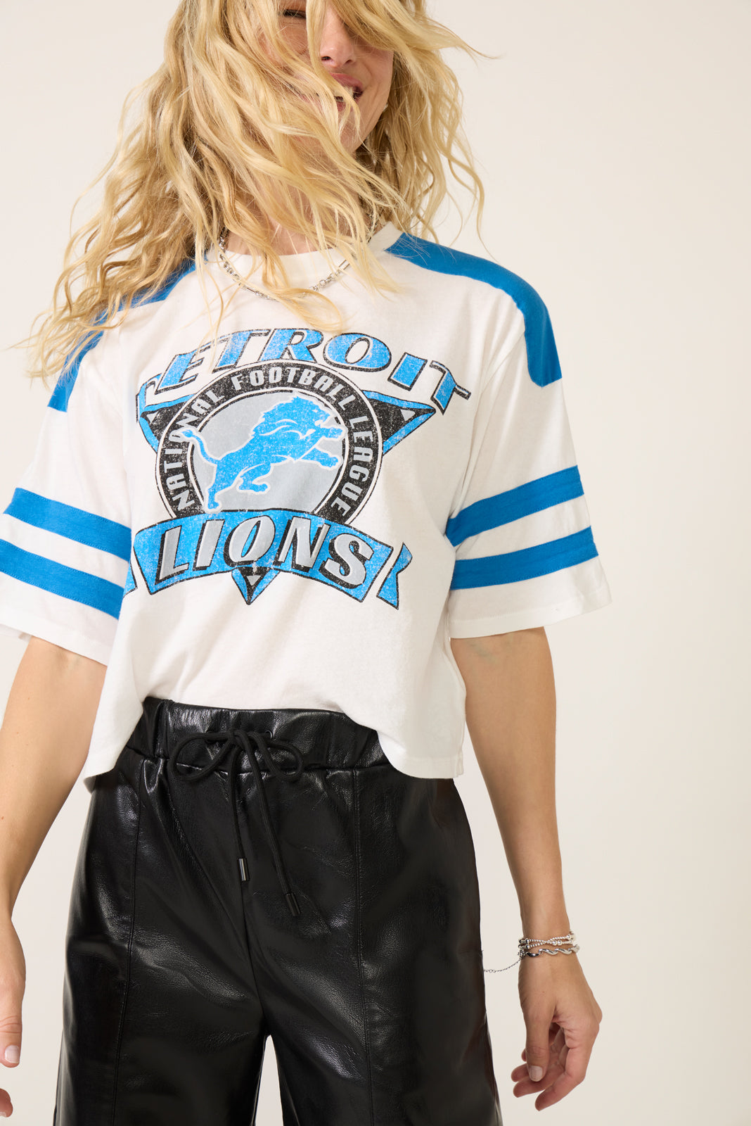 Lions Stripe Crop Tee