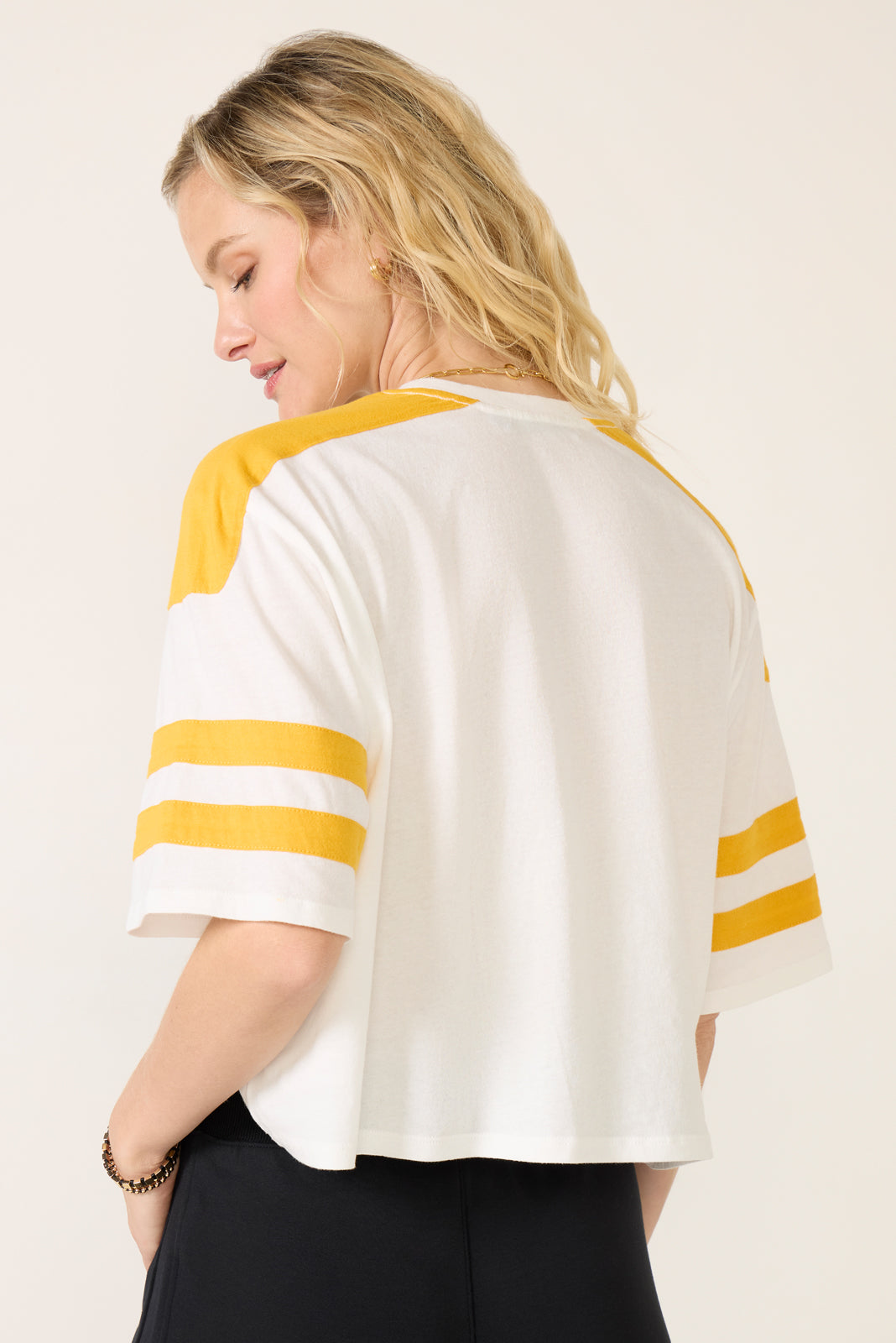 Packers Striped Crop Tee