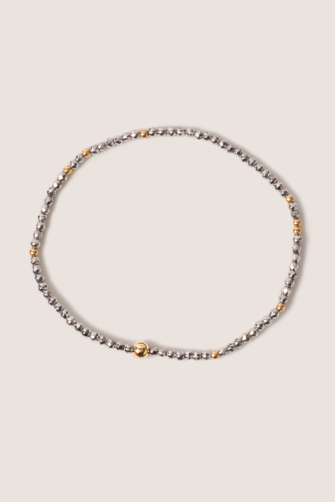 Hope Unwritten Silver Faceted Hematite 2mm Bead Bracelet