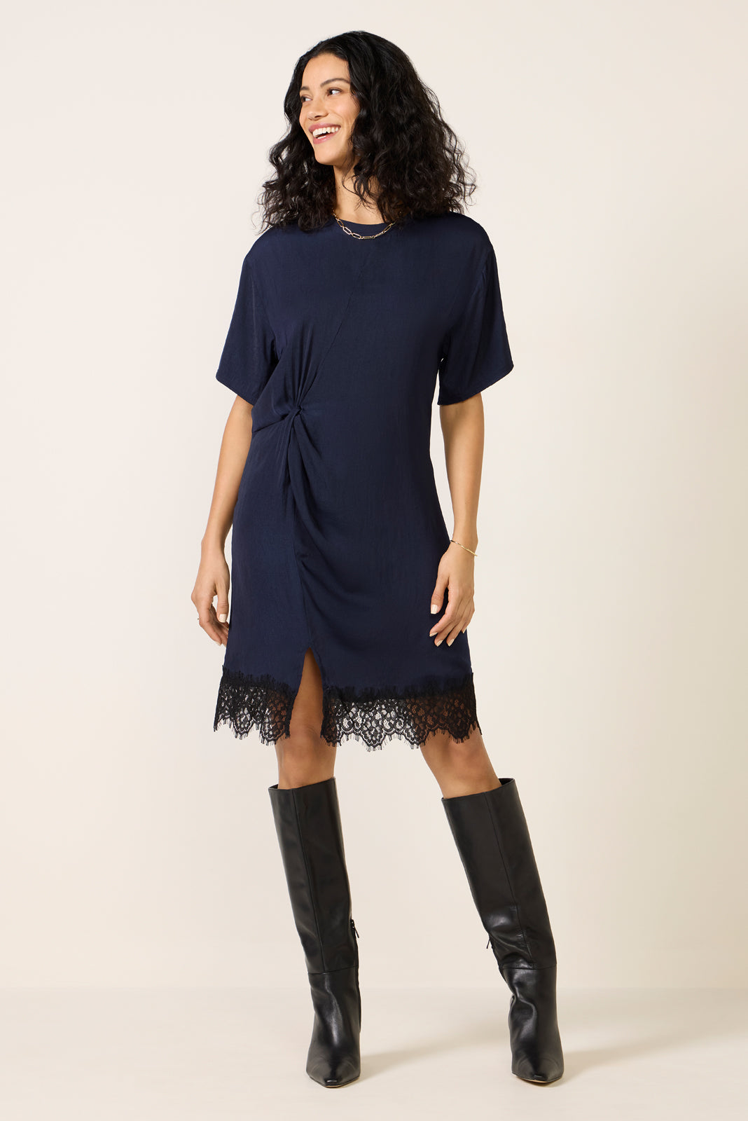 Satin Mini TShirt Dress