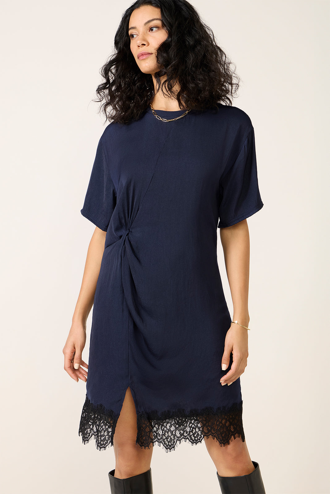 Satin Mini TShirt Dress