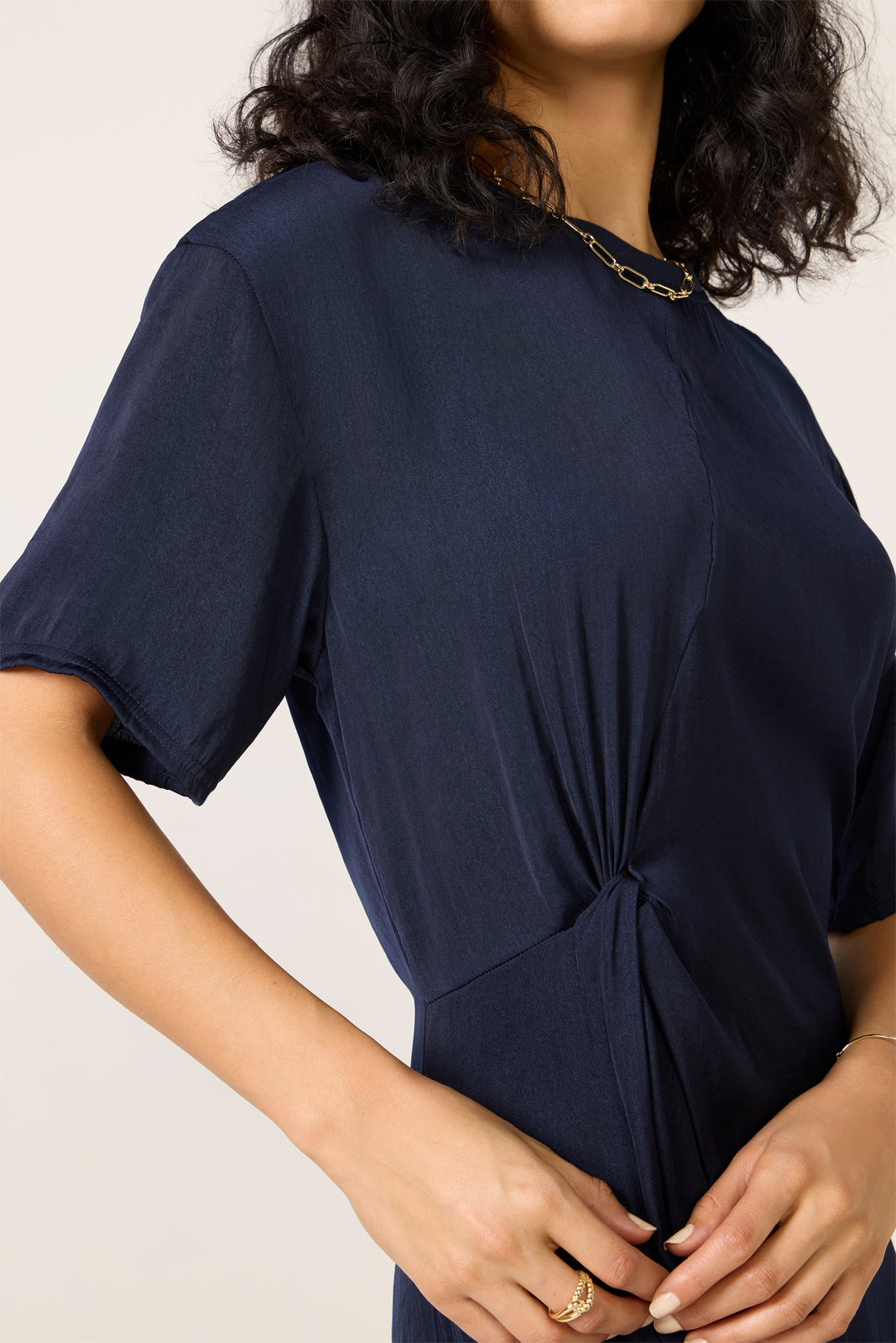 Satin Mini TShirt Dress