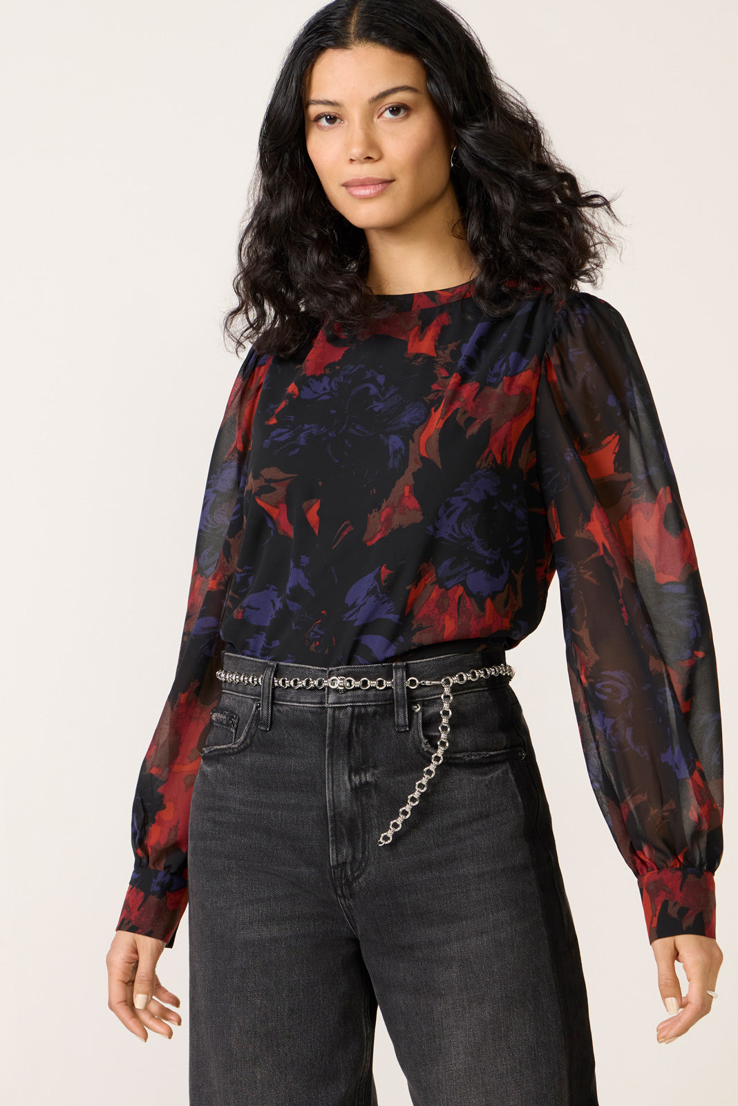 Presley Mock Neck Blouse