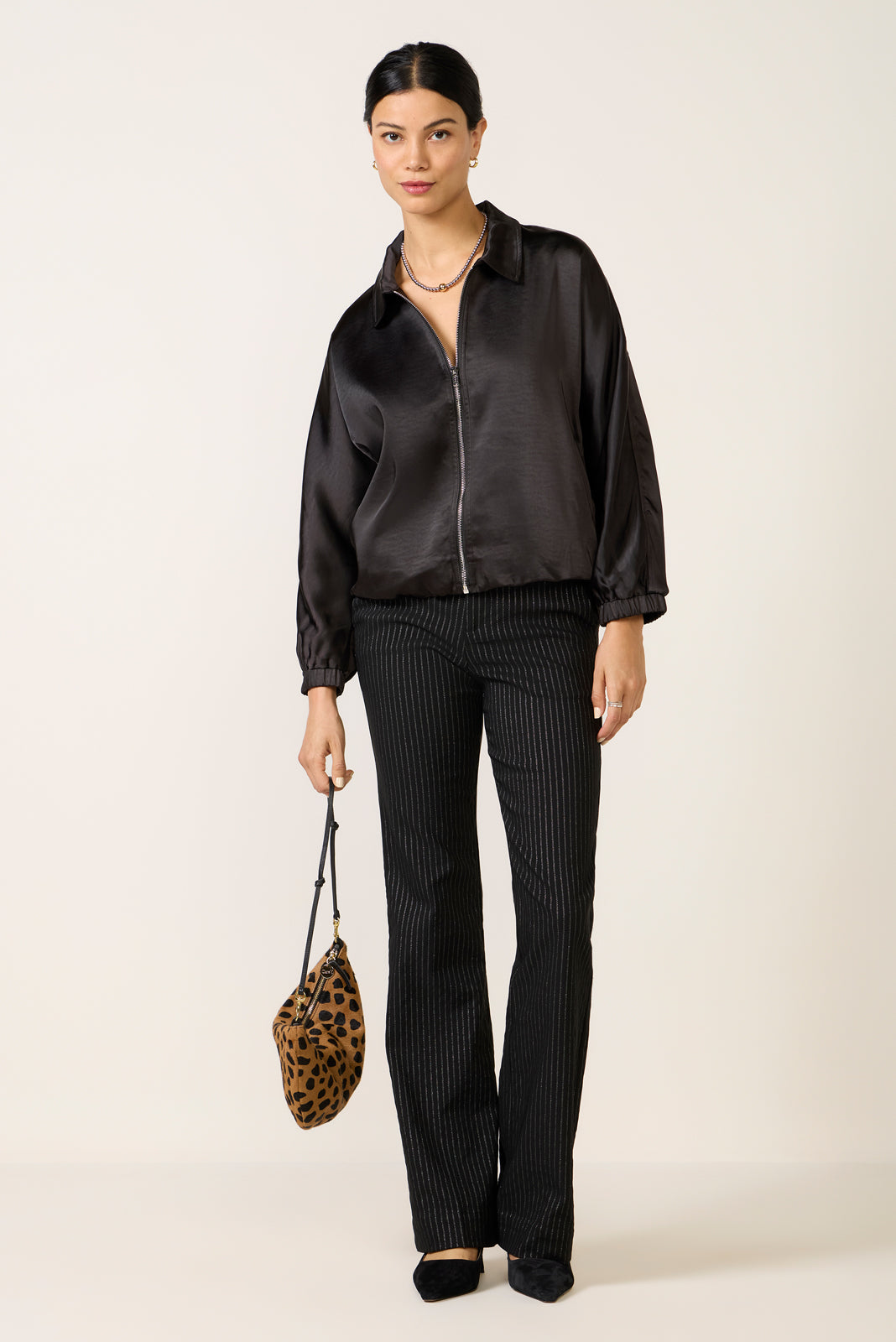 【sheller シェリエ】Lady Zip Satin Blouson JACKET – shéller / シェリエ