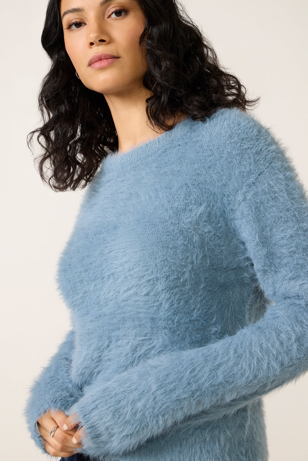 Penny Fuzzy Crew Sweater