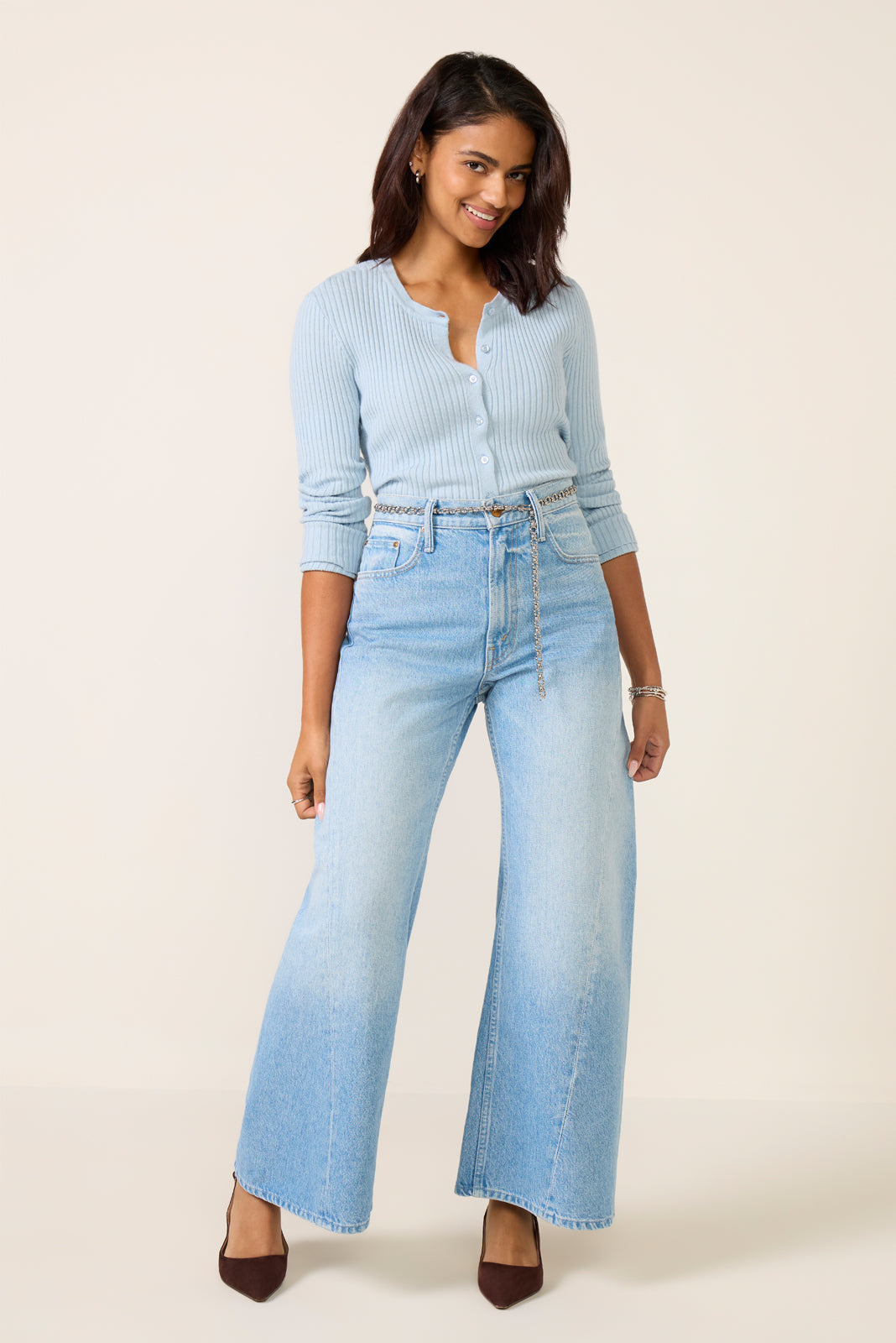 Petite Lil Lemon Twist Sneak Wide Leg Jean