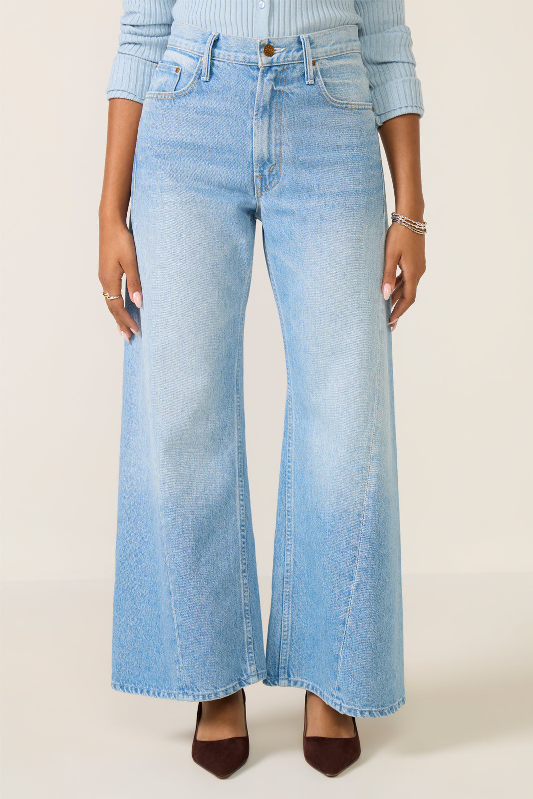 Petite Lil Lemon Twist Sneak Wide Leg Jean