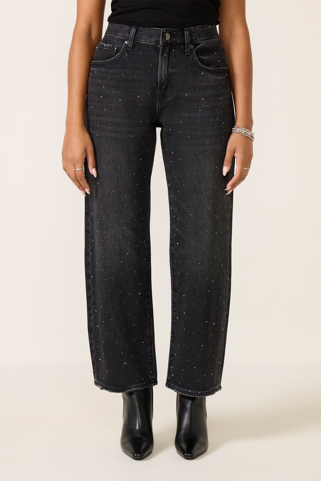 Petite Lexi Sparkle Barrel Jean