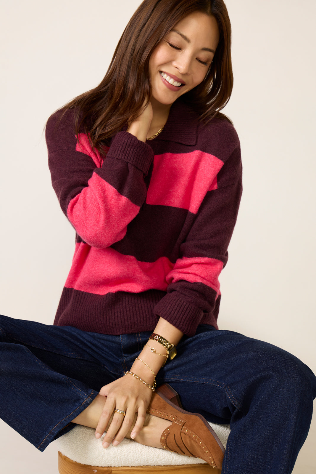 Roslyn Rugby Stripe Sweater