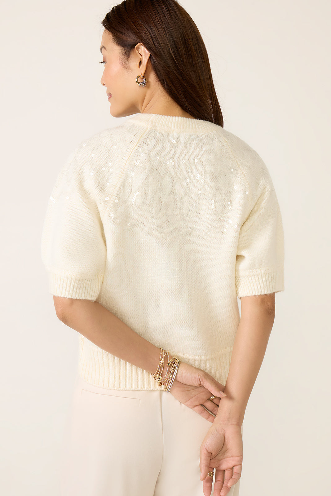 Genevieve Sequins Fairisle Sweater