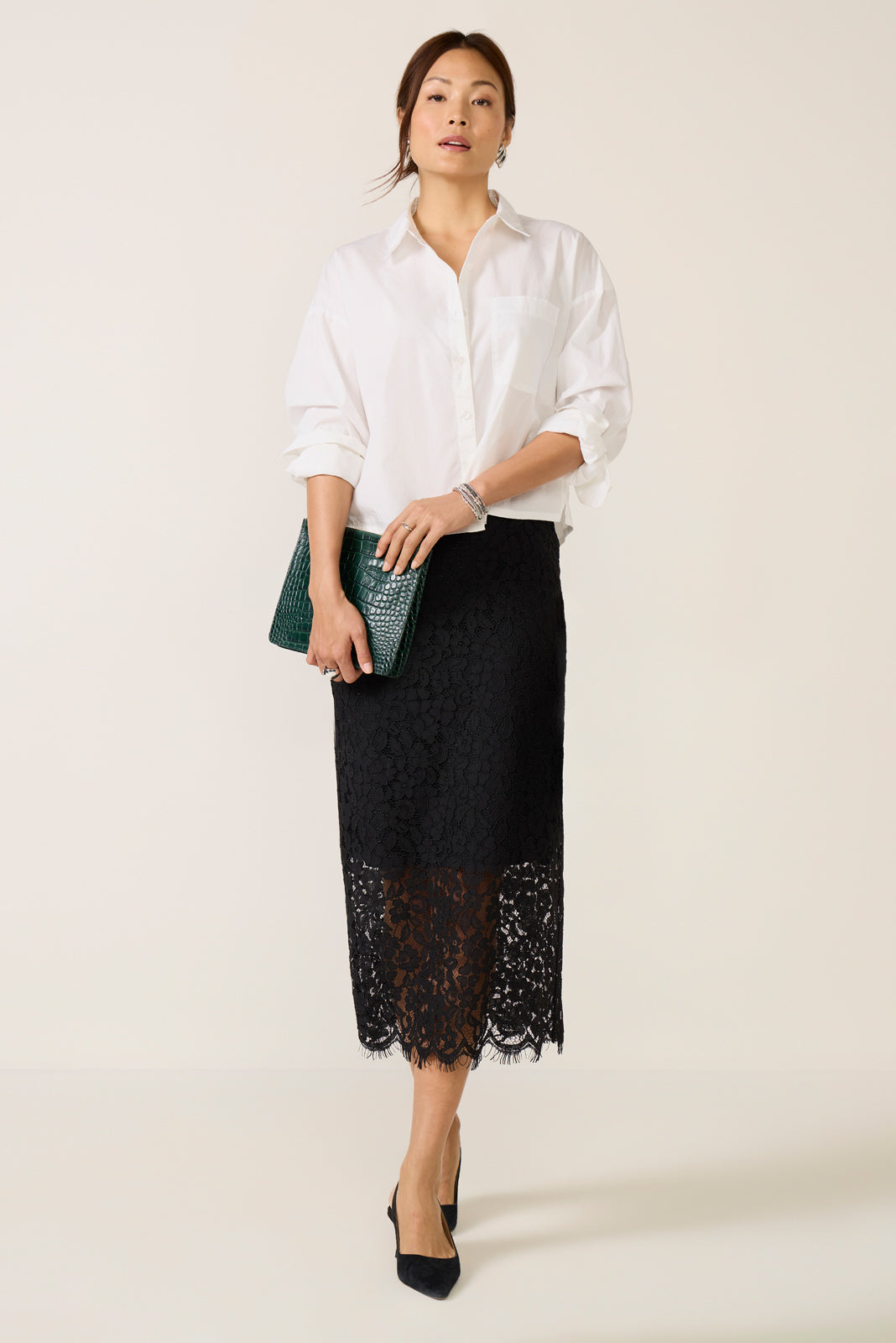 Lace Midi Skirt