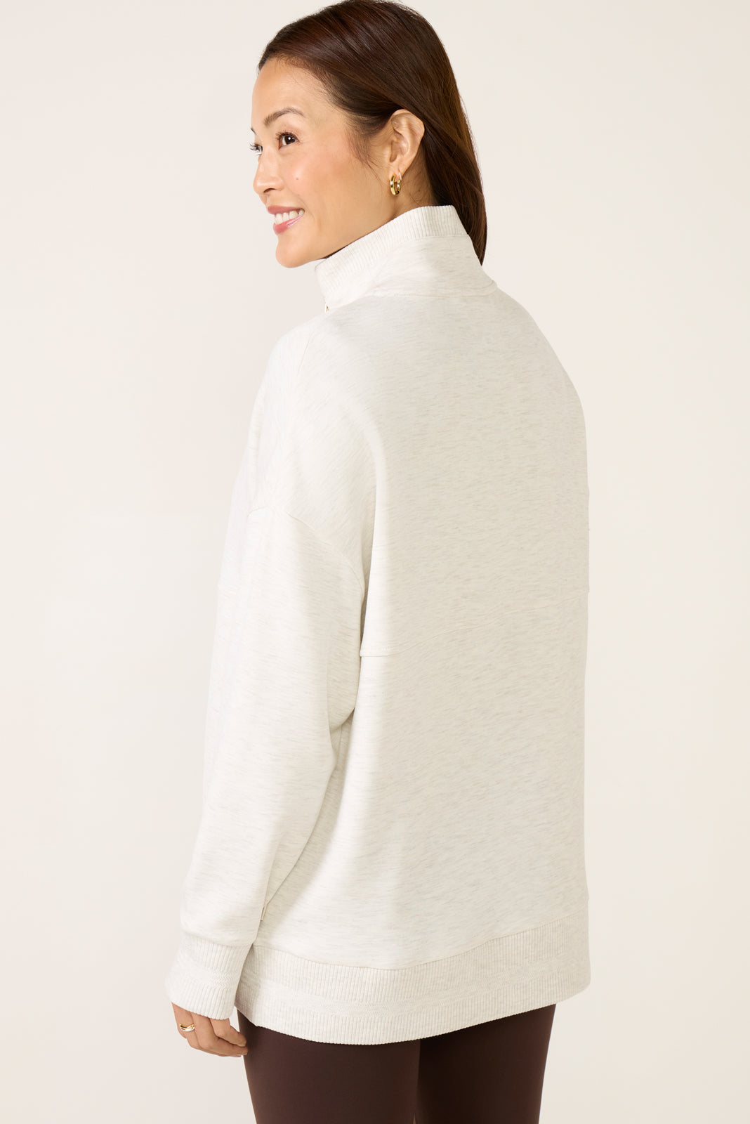 Molly Half Zip Longline Sweat