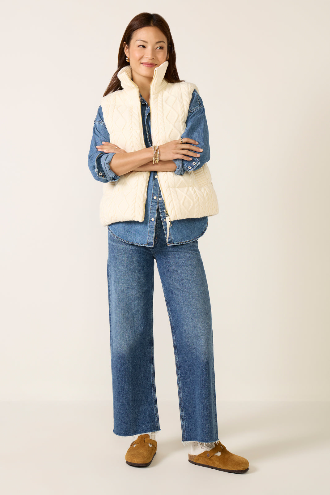 Irina Cable Knit Gilet