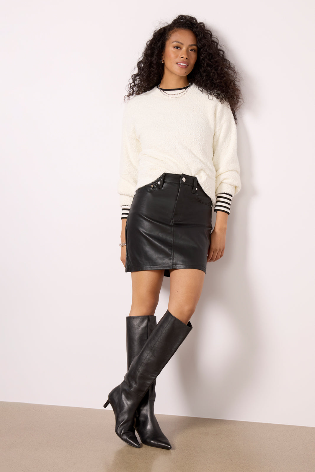 Ellie Faux Leather Skirt